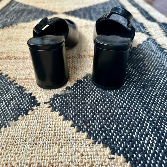 H&M Black Block Heeled slingbacks with square toe - Picture 7 of 11